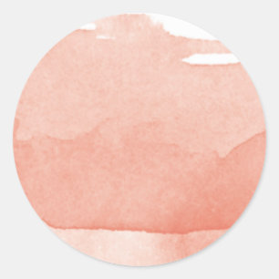 Sticker Rond Aquarelle Peinture Coral rose Ombre Art Moderne