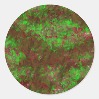 Sticker Rond aquarelle peinture magnifique jardin fleuri