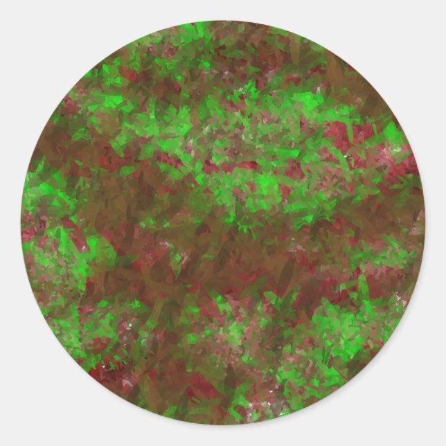 Sticker Rond aquarelle peinture magnifique jardin fleuri (Devant)