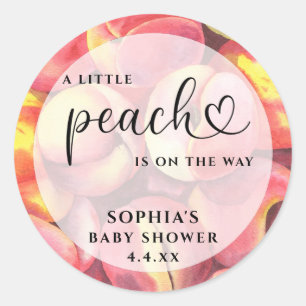 Sticker Rond Aquarelle Petite pêche est sur le chemin baby show