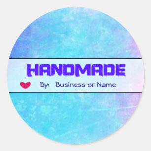 Sticker Rond Aquarelles douces Abstraites faites main