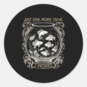 Sticker Rond Aquariophile drôle d'aquarium Fiank Fishkeeng
