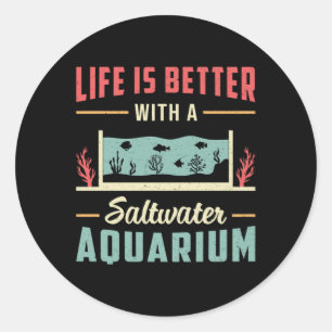 Sticker Rond Aquarium d'eau salée aquarium aquarium aquarium aq