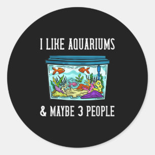 Sticker Rond Aquarium d'eau salée pour réservoir à poissons Aqu