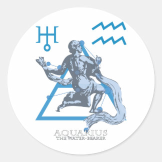 Sticker Rond Aquarius