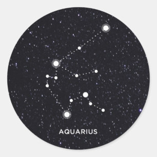 Sticker Rond Aquarius