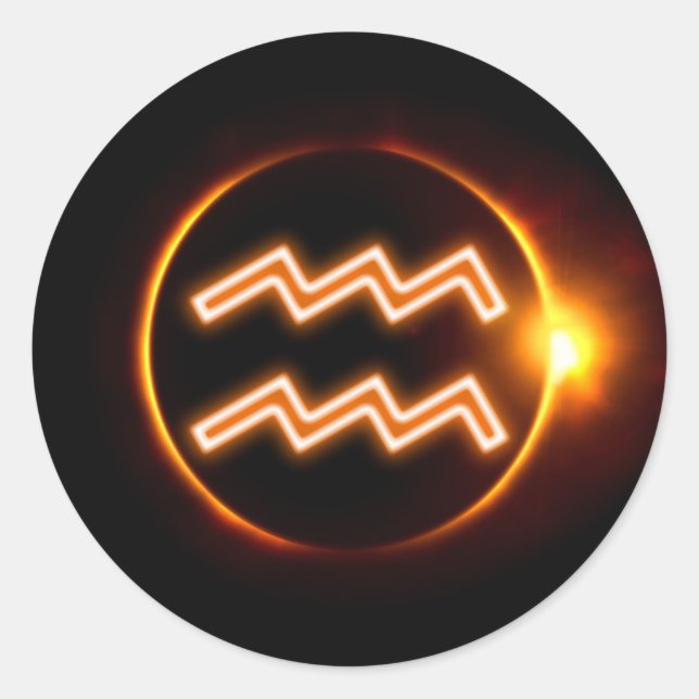 Sticker Rond Aquarius (Devant)