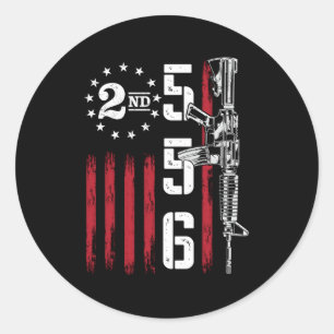 Sticker Rond Ar15 Rifle 2E Adt 556 Ar-15 Retour