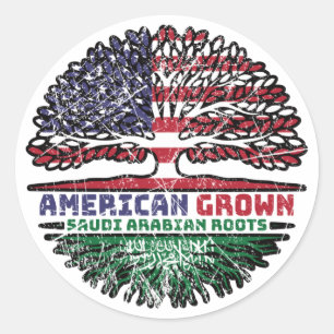 Sticker Rond Arabie saoudite États-Unis États-Unis États-Unis