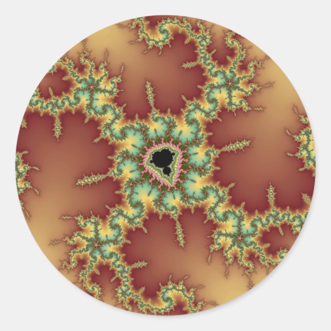 Sticker Rond Araignée asiatique - Fractale (Devant)