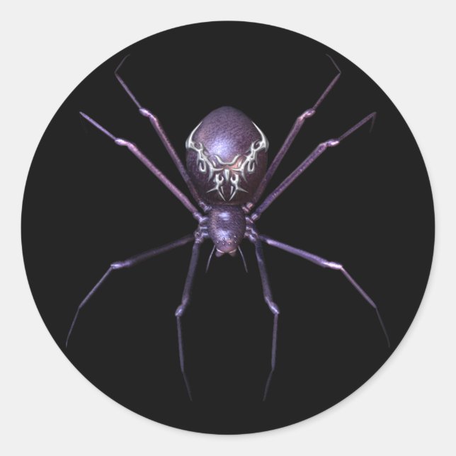 Sticker Rond Araignée bijouterie KRW Halloween (Devant)