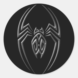 Sticker Rond Araignée en fer foncé