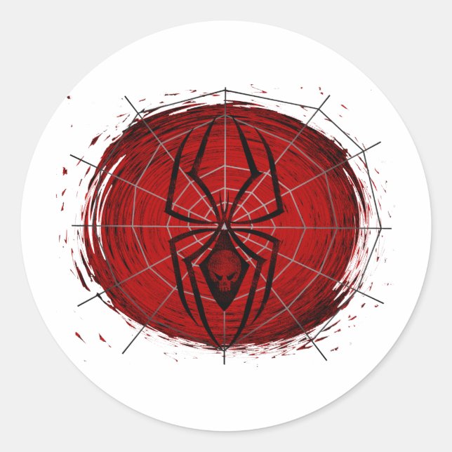 Sticker Rond Araignée tribale (Devant)