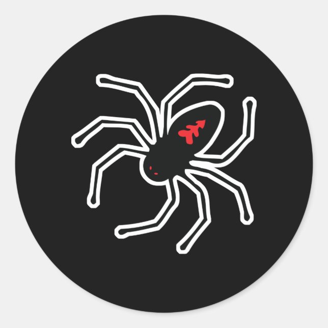 Sticker Rond araignée veuve noire (Devant)