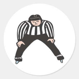 Sticker Rond Arbitre d'hockey
