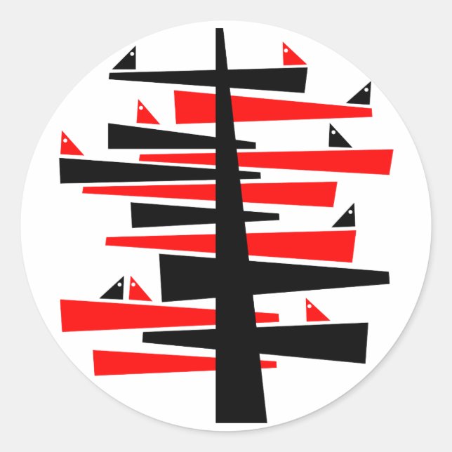 Sticker Rond Arborescence de conversation (Devant)