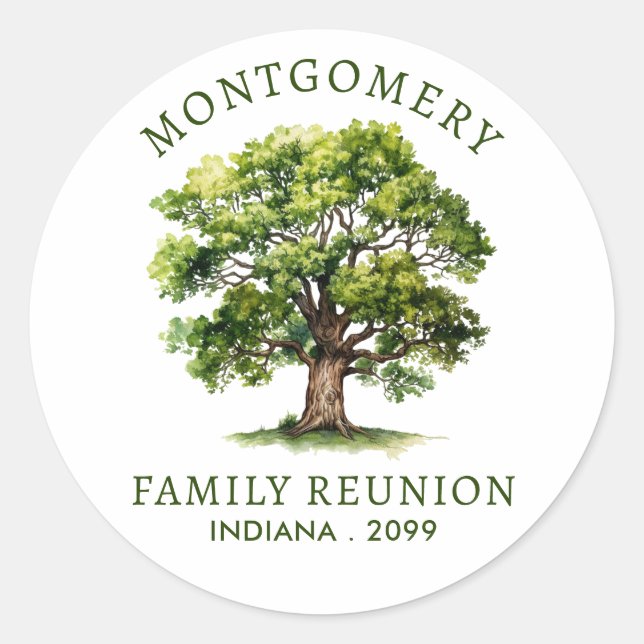 Sticker Rond Arborescence famille (Devant)