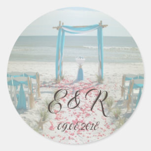 Sticker Rond Arbour de mariage de plage