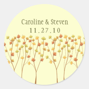 Sticker Rond Arbre à brindilles d'automne - Mariage