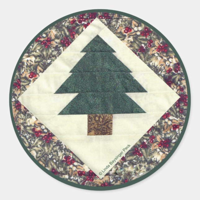 Sticker Rond Arbre à pins (Devant)