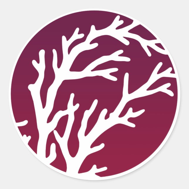 Sticker Rond Arbre à roulettes de crème (Devant)