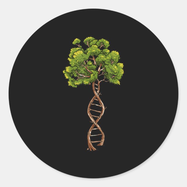 Sticker Rond Arbre Adn De Vie Science Génétique Biologie Enviro (Devant)