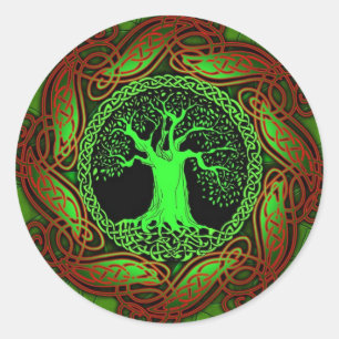 Sticker Rond Arbre celtique (version éclairée)