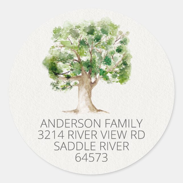 Sticker Rond Arbre de chêne Nous avons déplacé le nouveau Stick (Devant)