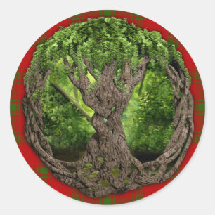 Sticker Rond Arbre de la vie celtique et clan MacDonald de