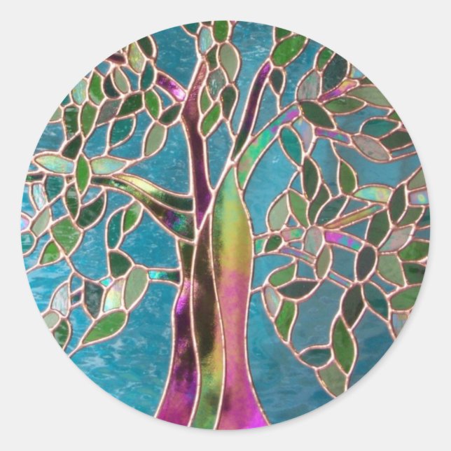 Sticker Rond Arbre de l'autocollant d'enchantement (Devant)