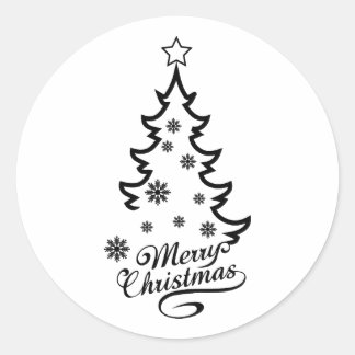 Sticker Rond Arbre de Noël