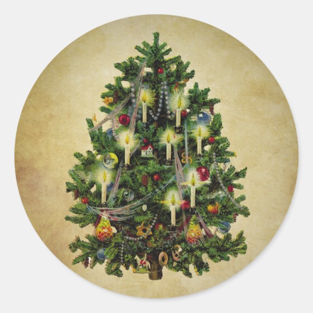 Sticker Rond arbre de Noël (Devant)