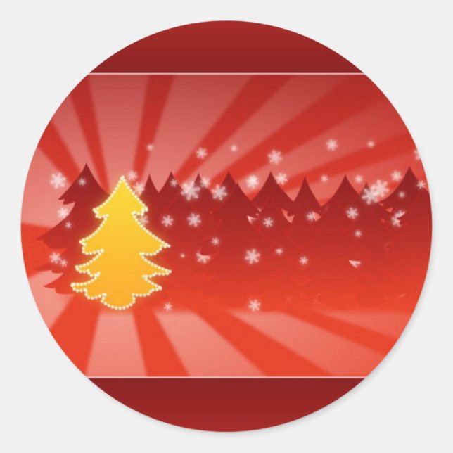 Sticker Rond Arbre de Noël (Devant)