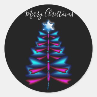 Sticker Rond Arbre de Noël des libellules
