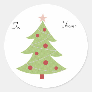 Sticker Rond Arbre de Noël du pays KRW - Arbre de destination e
