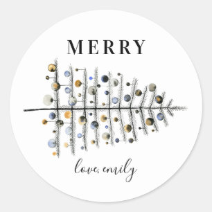Sticker Rond Arbre de Noël élégant et moderne