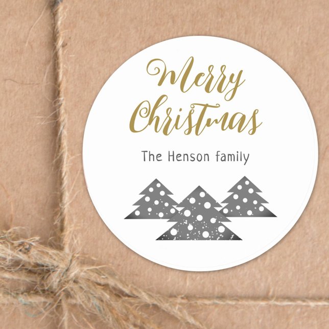 Sticker Rond Arbre de Noël Famille (Créateur téléchargé)