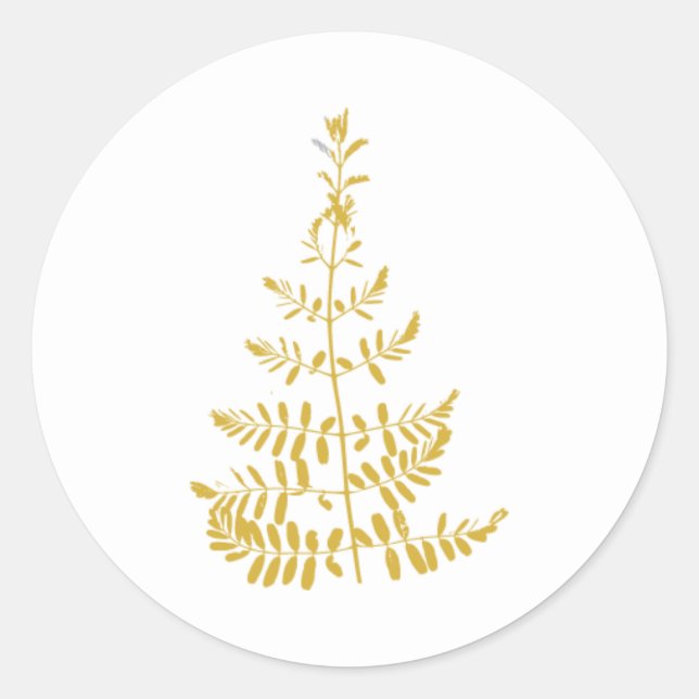 Sticker Rond Arbre de Noël Gold (Devant)
