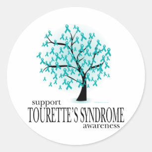 Sticker Rond Arbre de syndrome de Tourette