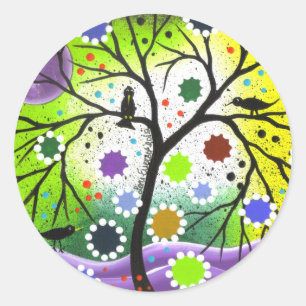 Sticker Rond Arbre De Vie #33 Par Lori Everett