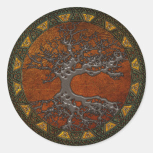 Sticker Rond Arbre de vie celtique