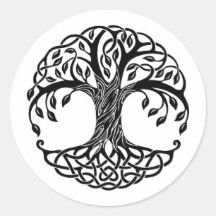 Sticker Rond Arbre de vie celtique