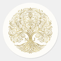 Arbre de vie Cream & Gold Celtic Mariage