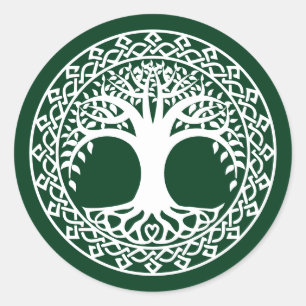Sticker Rond Arbre de vie dans un motif du cercle celtique