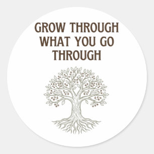 Sticker Rond Arbre de Vie de la Résilience pour Grandir