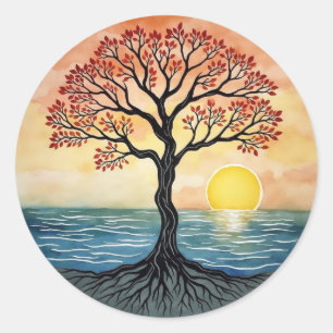 Sticker Rond ARBRE DE VIE Patch