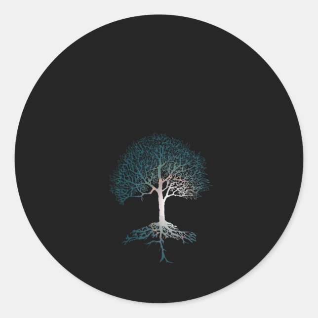 Sticker Rond Arbre de vie Soirée silencieuse (Devant)
