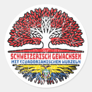 Sticker Rond Arbre équatorien suisse