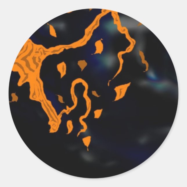 Sticker Rond Arbre et lune (Devant)