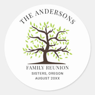 Sticker Rond Arbre Généalogique de Réunions de Famille Personna